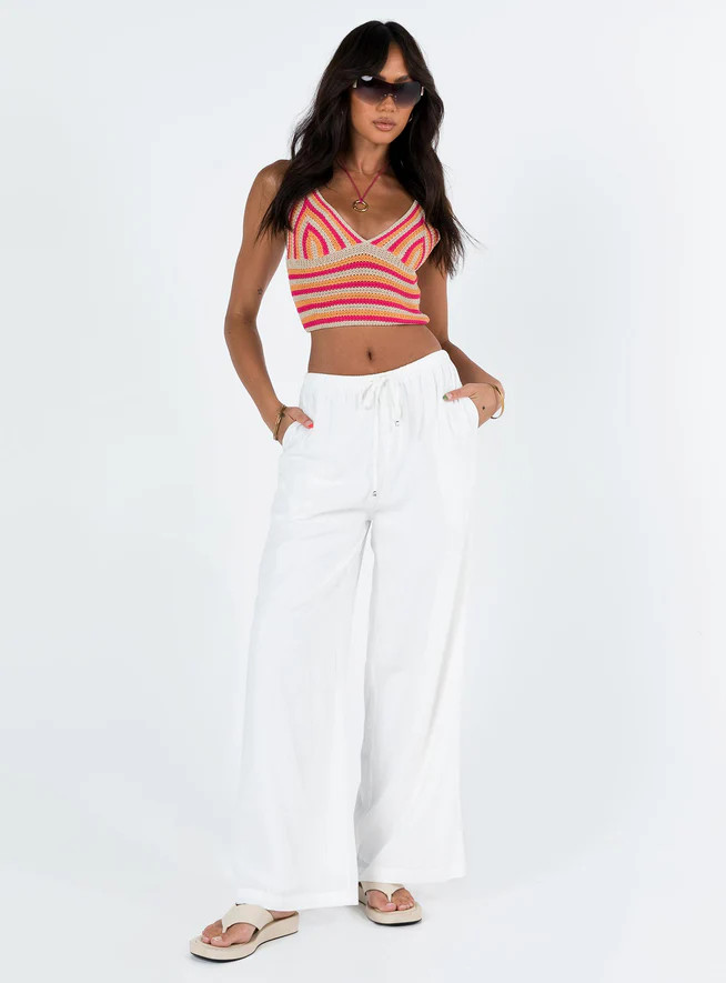 Ogilvie Linen Blend Pants White | Princess Polly US
