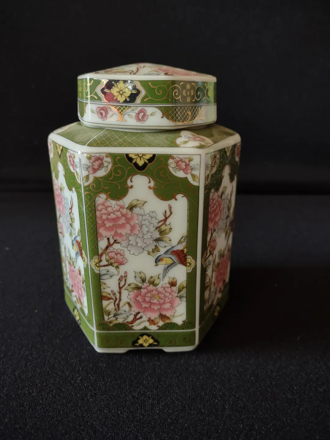 Oriental Garde Japan Tea Container Ceramic Pink Green (lot 5385) | Etsy (US)