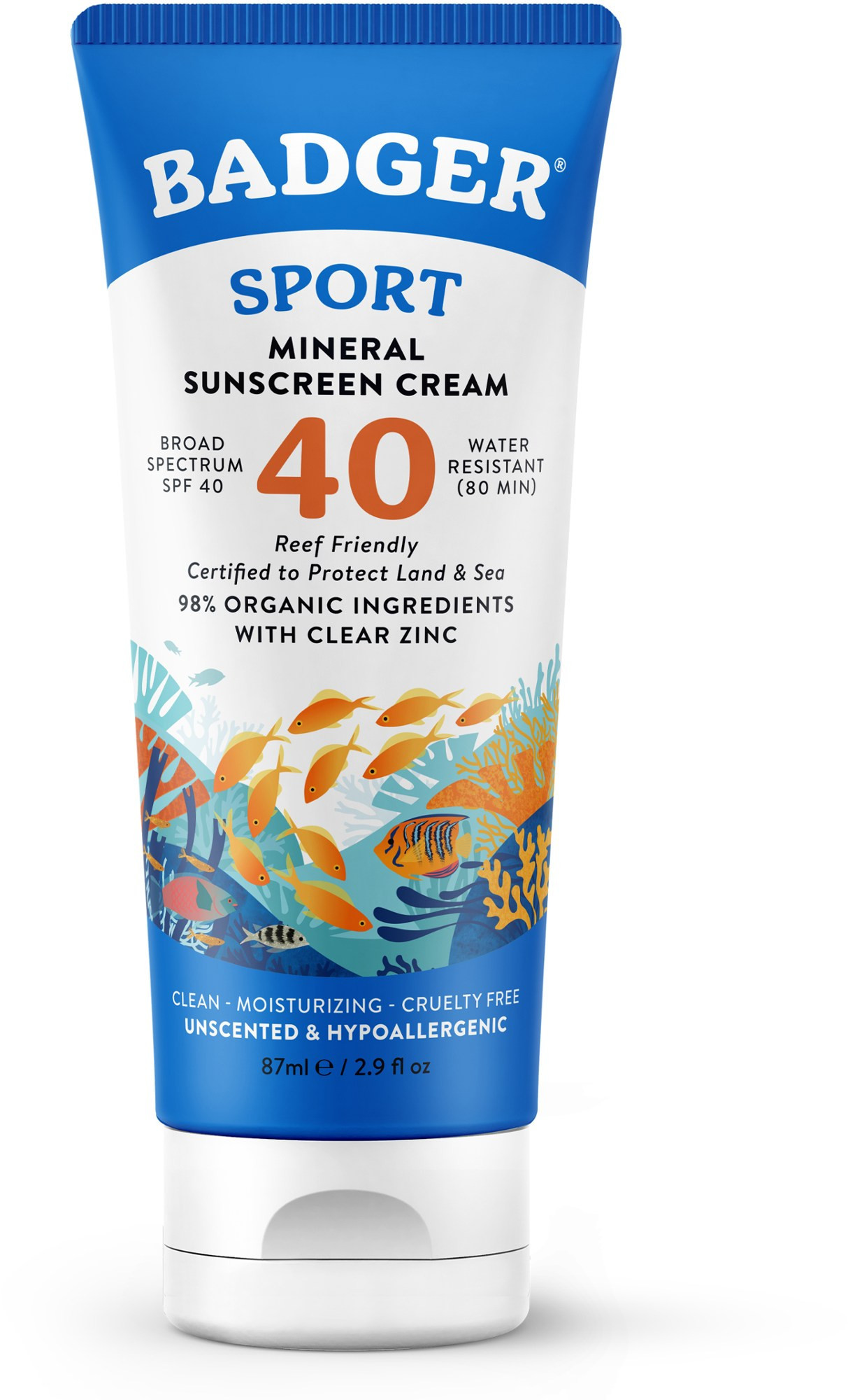 Badger Sport Mineral Sunscreen Cream - SPF 40 - 2.9 fl. oz. | REI