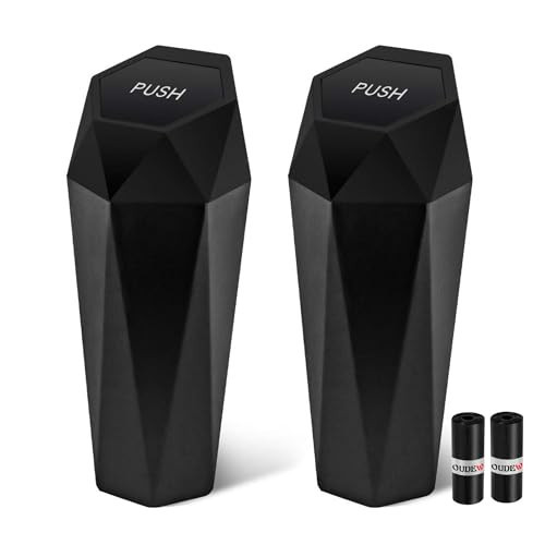OUDEW Car Trash Can with Lid - 2-Pack, Interior Accessories for Vehicles, Leakproof Garbage Can with 30 Detachable Trash Bags, Multipurpose Organizers and Storage Solutions for Home and Office | Amazon (US)