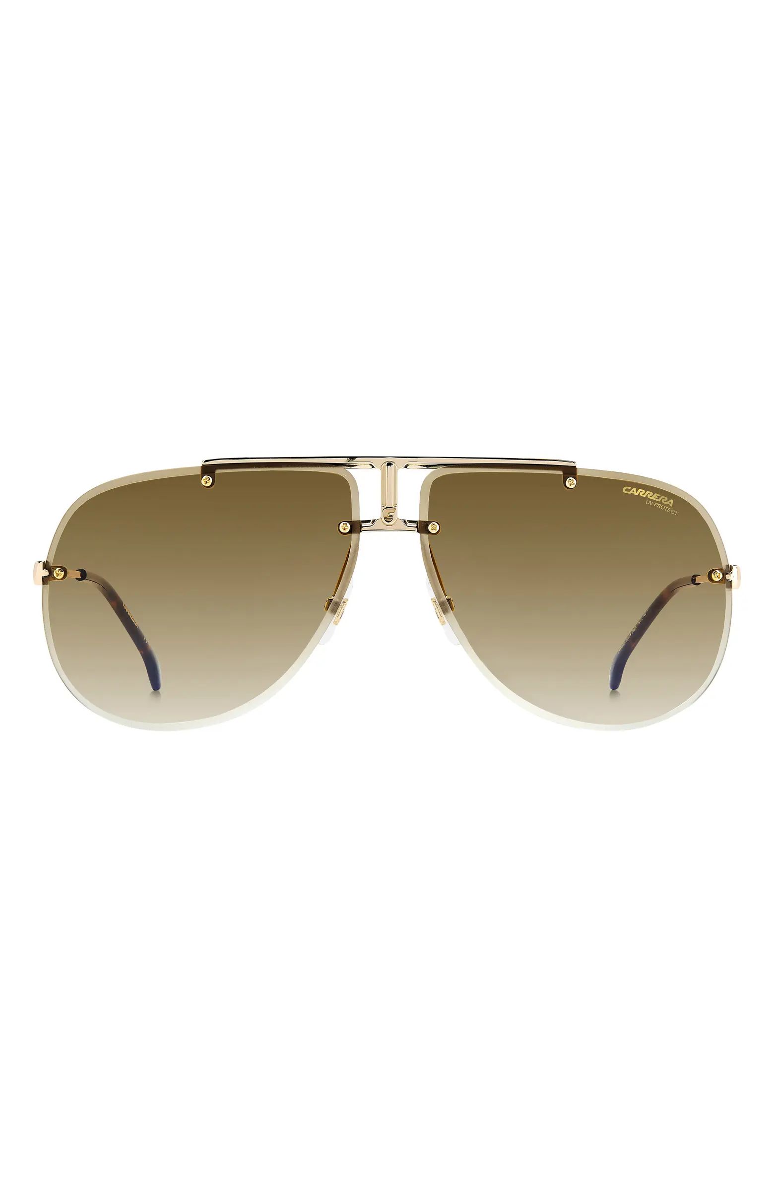 Carrera Eyewear 65mm Oversize Rimless Aviator Sunglasses | Nordstrom | Nordstrom