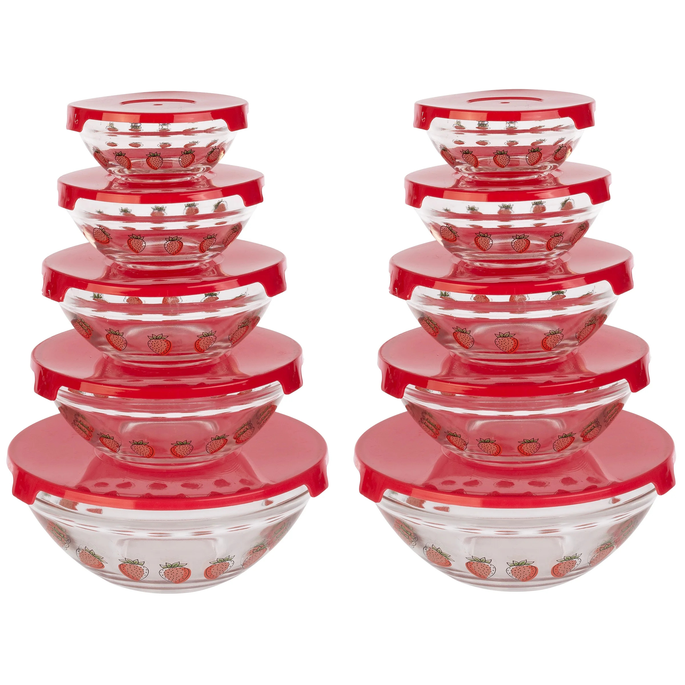 Classic Cuisine 20-Piece Glass Bowls with Lids Set | Walmart (US)