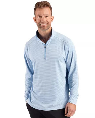 Cutter & Buck Forge Recycled Double Stripe Four-Way Stretch Mens Quarter Zip Pullover, Small | Belk