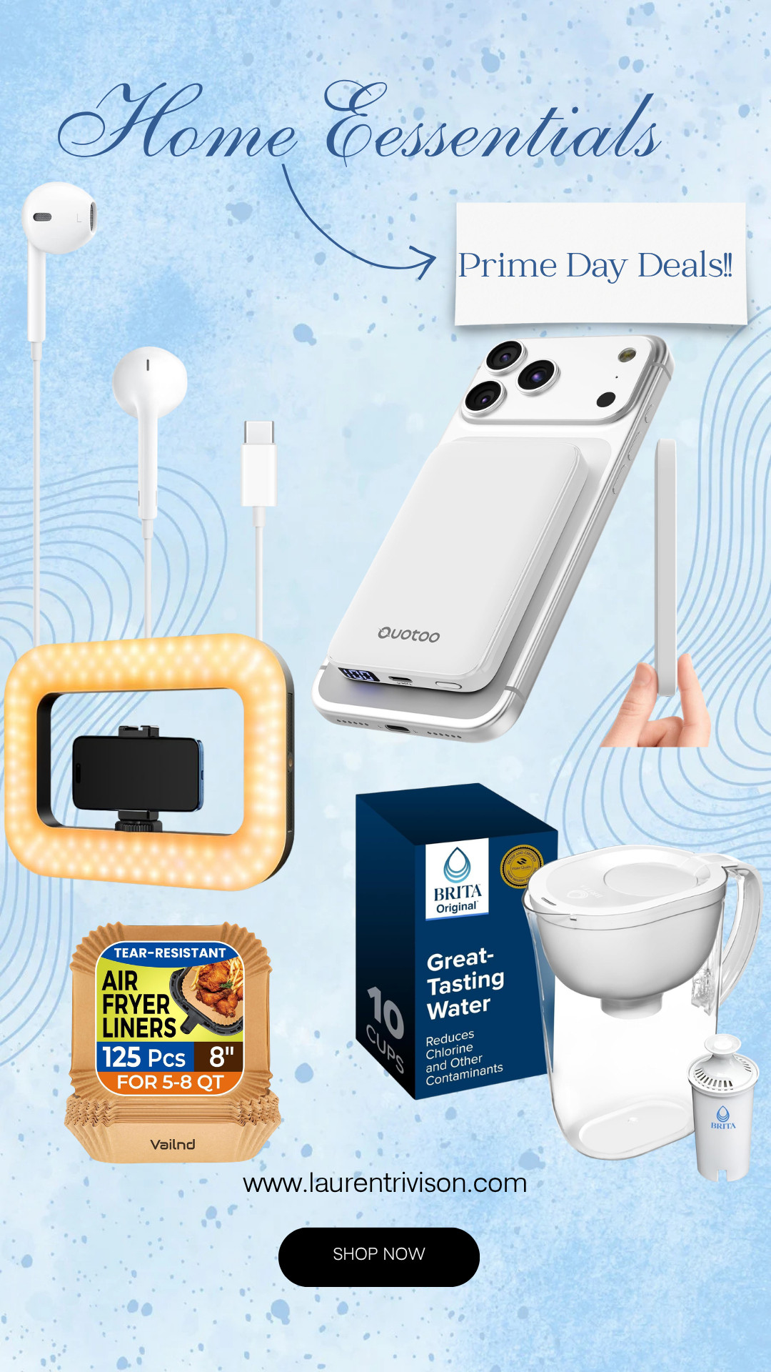 Moving to a new home! 🏡 You know I had to have these essentials. These Prime Day deals are the best. Featured are my kitchen must haves and some home organization to content creator accessories. Everything you need to start out in a new space. Don't forget the portable charger! ✨ 

 #LTKHome #LTKSaleAlert #LTKMidsize