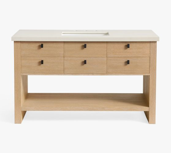 Modern Farmhouse 54" Single Wide Sink Vanity | Pottery Barn (US)