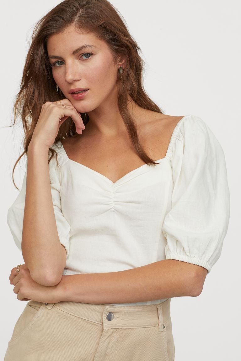 Linen-blend Top | H&M (US + CA)