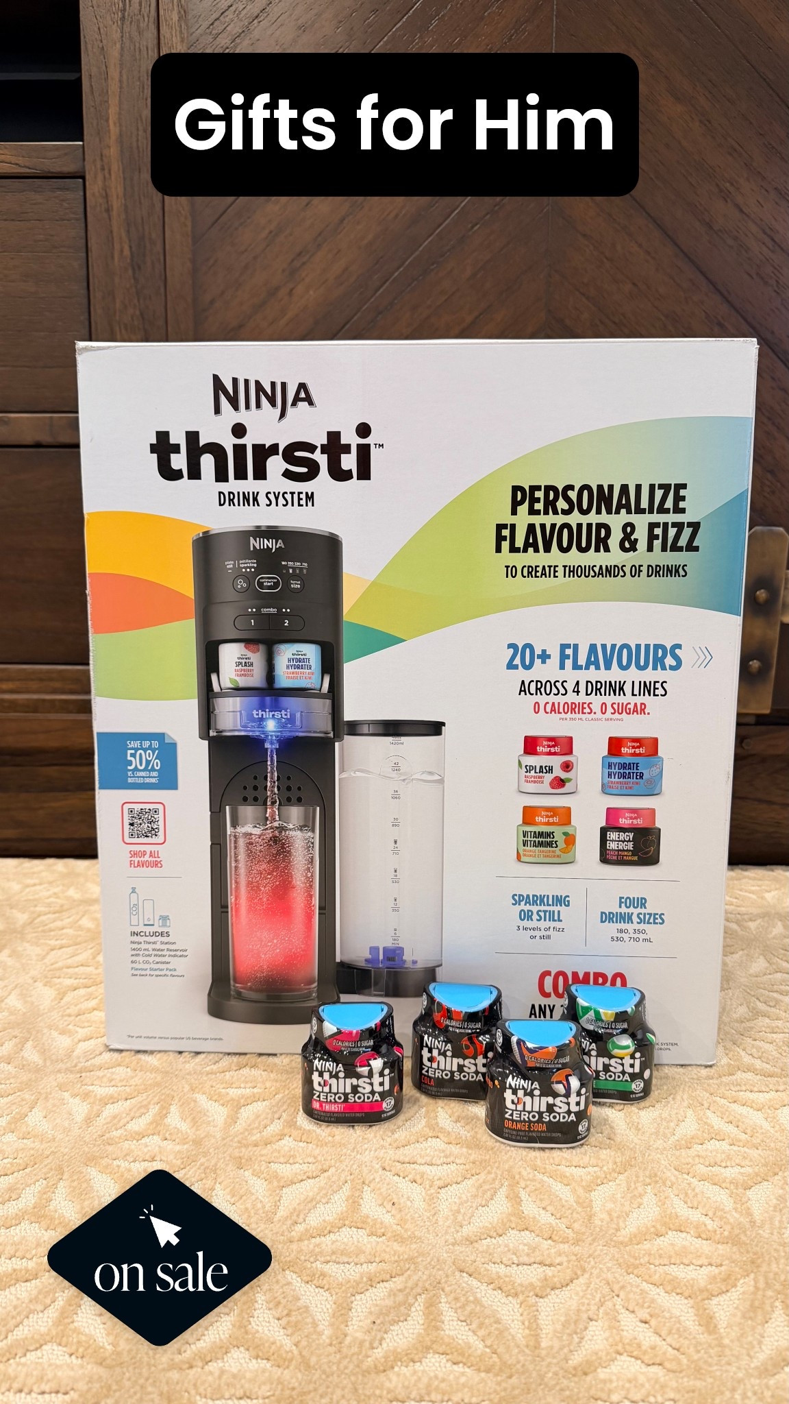 Gift idea for him that he will actually use. The Ninja Thirsti is such a great gift for anyone who loves cold drinks or wants healthier soda and sparkling water options at home. You can customize flavors, carbonation levels, and skip store bought cans altogether. It’s easy to use, practical, and a fun upgrade for everyday routines. Linking it here since it’s on sale now. 🎁🥤

#LTKSaleAlert #LTKCyberWeek #LTKGiftGuide