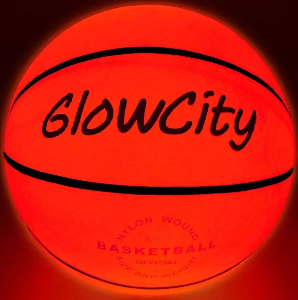 GlowCity LED Light-Up Basketball, Impact Activated Glow-in-The-Dark, Batteries Included, Size 6 | Walmart (US)