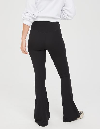 OFFLINE By Aerie Real Me High Waisted Ruched Flare Legging | Aerie