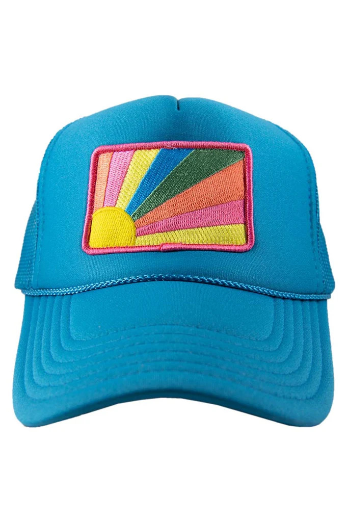 Bursting Sunshine Patch Foam Trucker Hat | Katydid.com