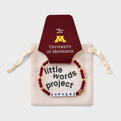 Little Words Project University of Minnesota Gophers Beaded Bracelet - Red | Target