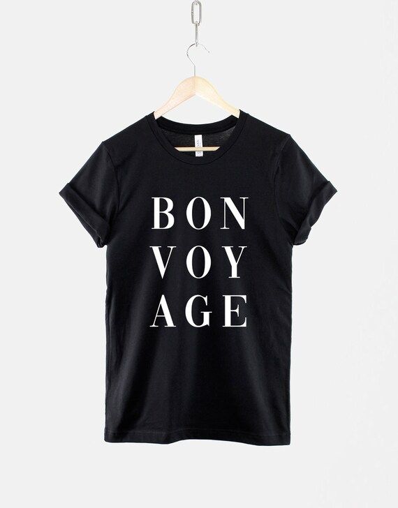 Bonvoyage TShirt / Travel Gift For Her / Adventure Awaits T-shirt | Etsy (US)