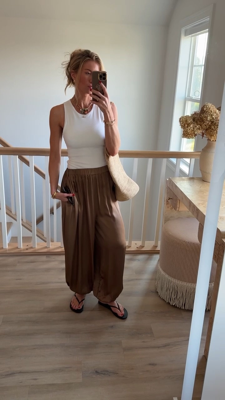 White tank + silk pants!

#LTKootd #LTKgrwm #LTKSeasonal