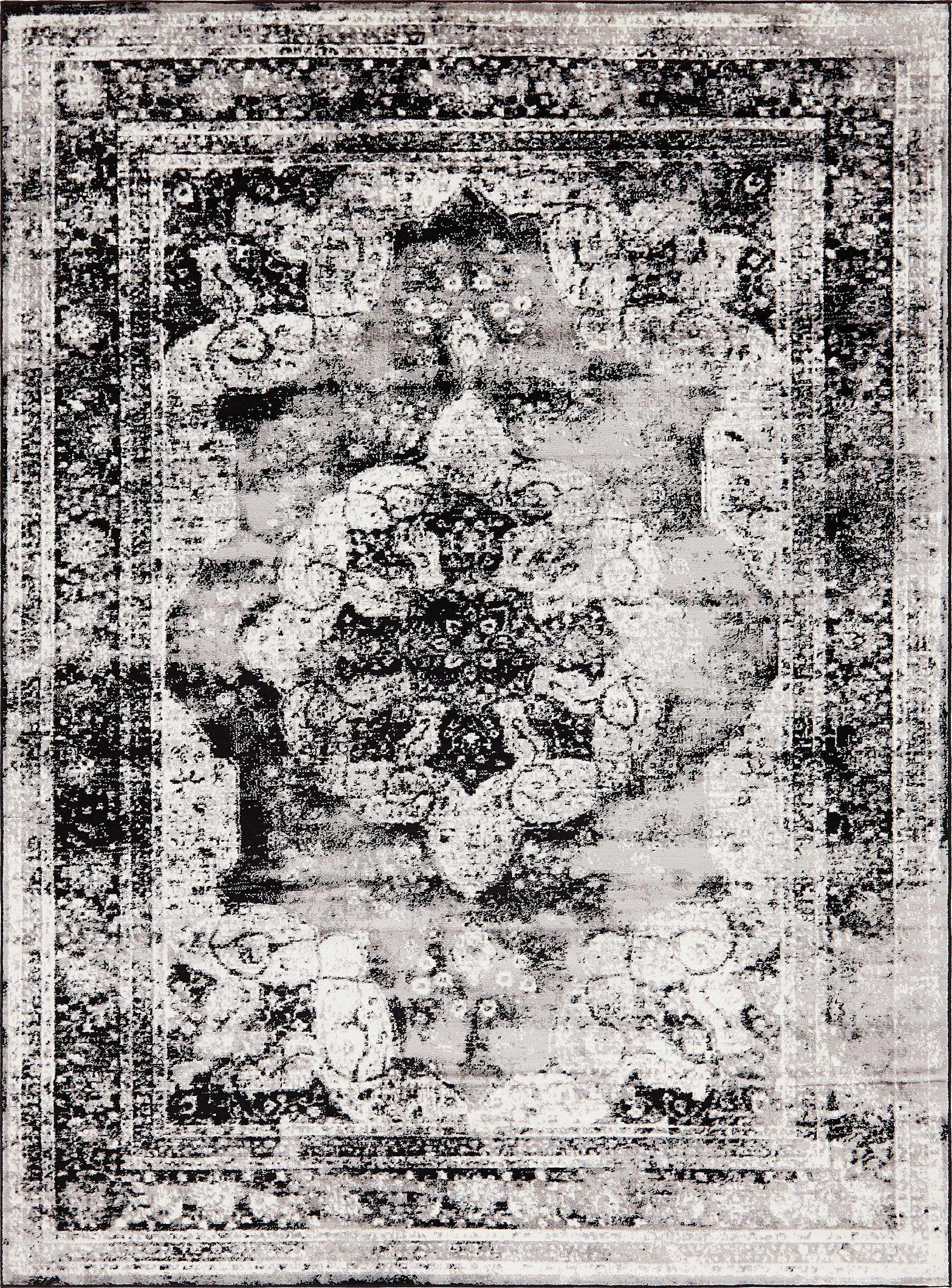 Unique Loom Sofia Rectangular Distressed Vintage Area Rugs, Black, 8' 0 x 11' 0 | Walmart (US)