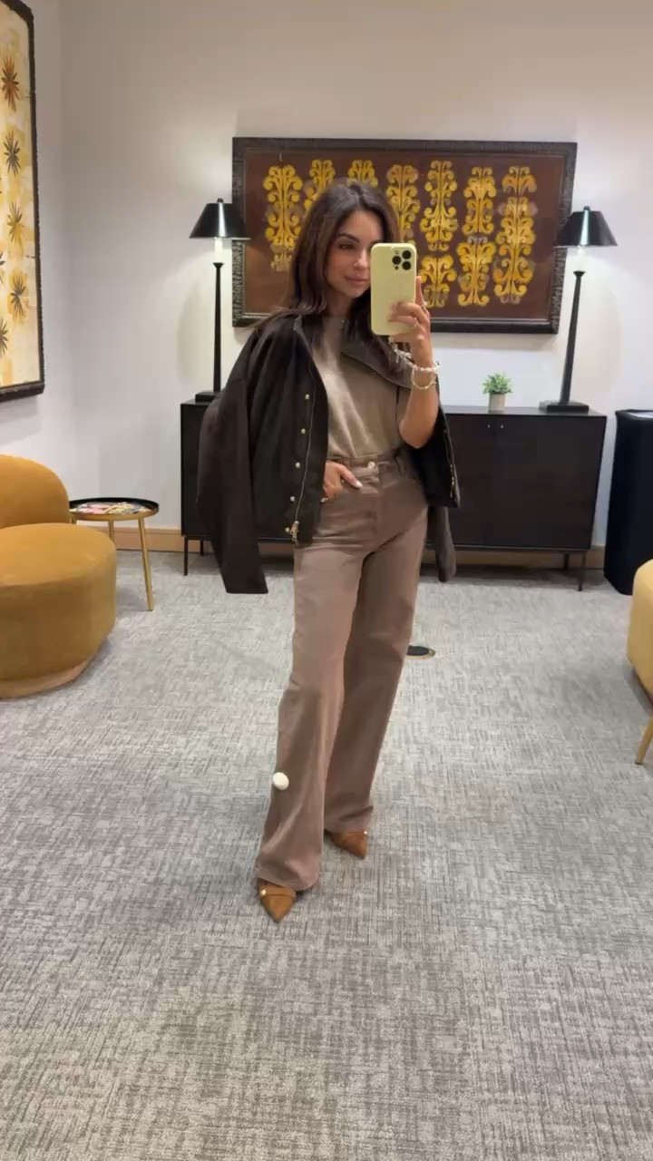 This is my top outfit pick for NSale! I’m an XS in the jacket & sweater and a 24 in the denim.