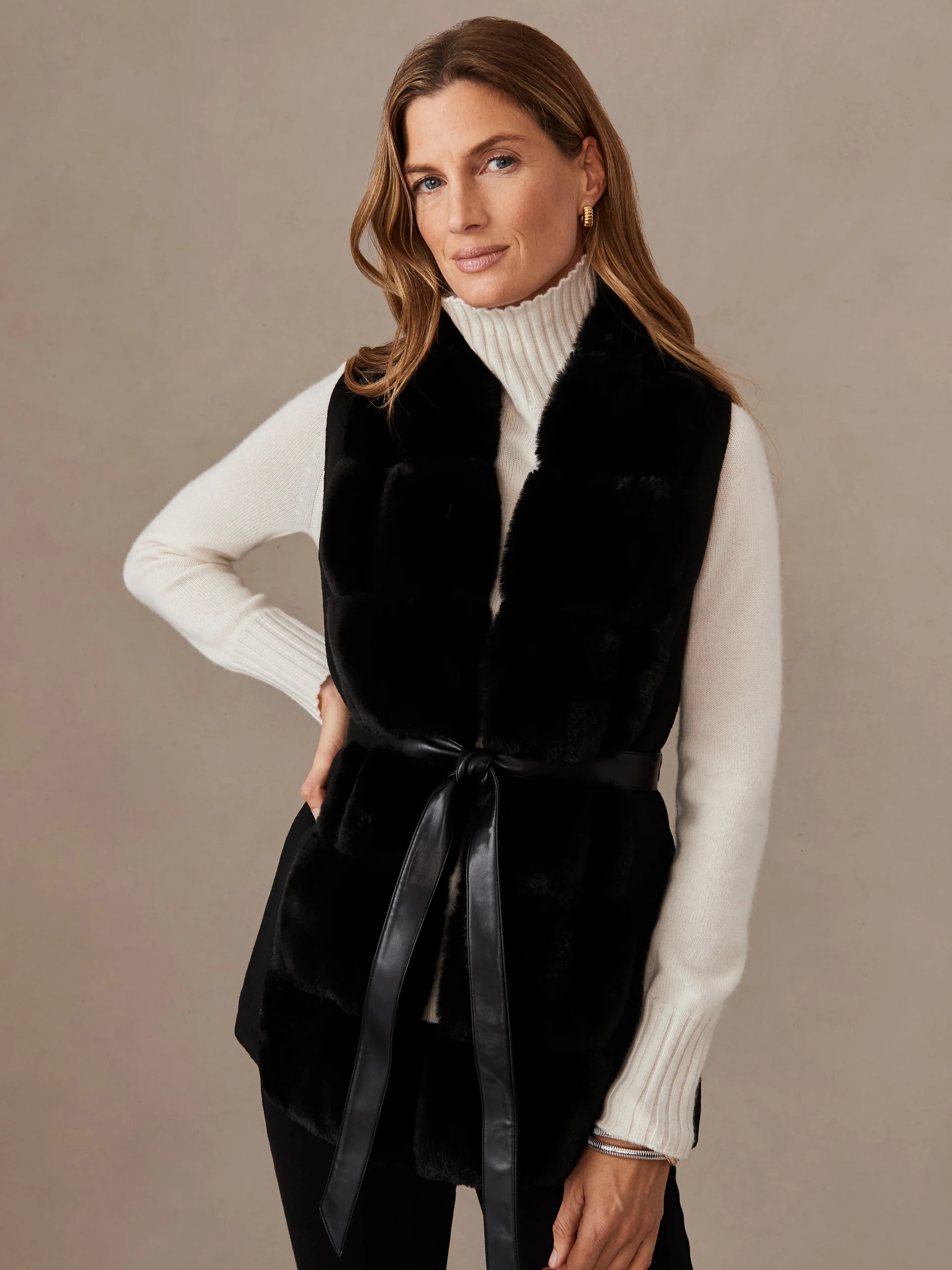 Sersha Faux Fur Vest | J.McLaughlin