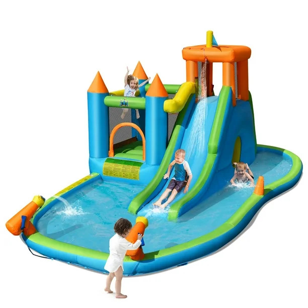 Bountech Inflatable Water Slide Kids Bounce House Splash Pool without Blower | Walmart (US)