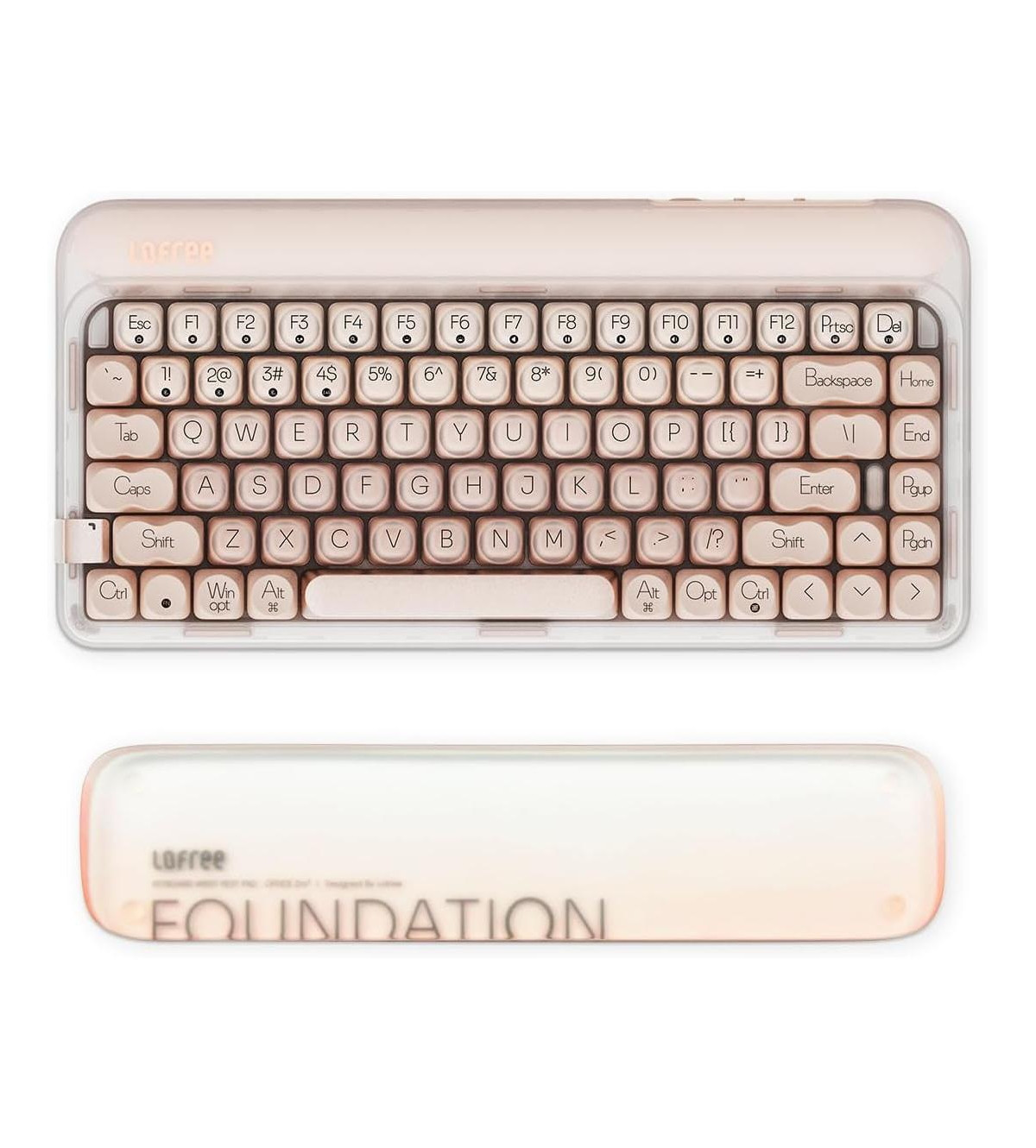 Lofree Dot Foundation Mechanical Keyboard with Jelly Palm Rest, 75% Hot-swappable, Rechargeable, Multi-Connection for Windows - Pink | Macy's