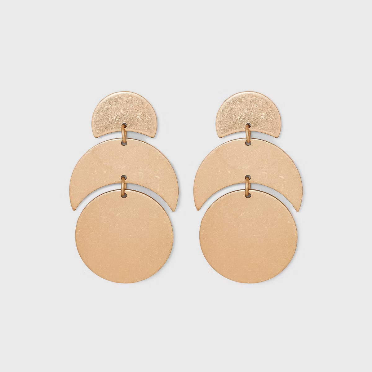 Crescent and Medallion Post Drop Earrings - Universal Thread™ Gold | Target