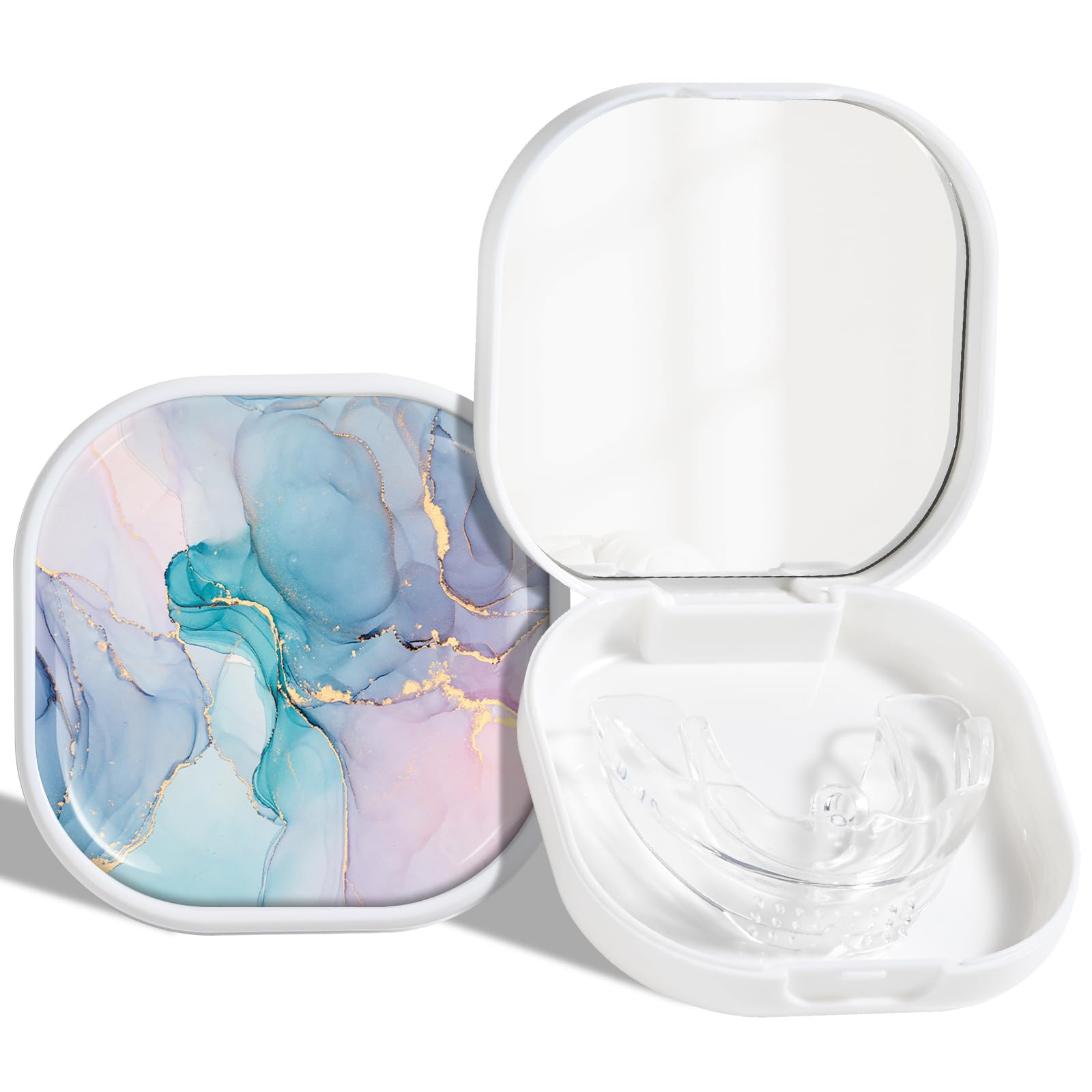 Amazon.com : TIHGJHY Retainer Case, Denture Case Night Guard Mouth Guard Compatible with Invisalign\uff0cWith Mirror and Ventilation Holes\uff0cBlue Marble : Health & Household | Amazon (US)