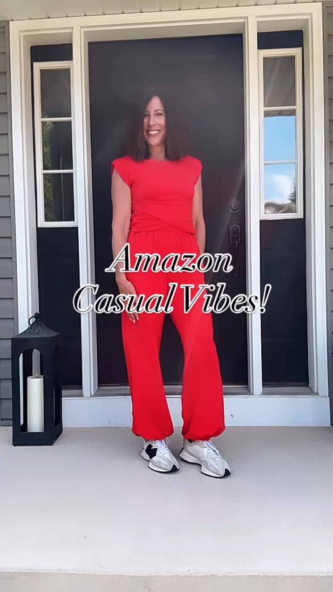 Amazon casual summer finds styled three ways ☀️ Comfy, effortless, and perfect for travel days, errands, or lunch plans. Which look are you wearing first? ❤️💙💚

❤️ Red Jogging Set
Sporty but elevated for travel or errands.
Style it with:
* White tennis shoes
* white knotted handbag
* Gold hoops + sunglasses#
Vibe: comfy airport look meets casual chic.

💙 Blue Romper
Easy one-and-done outfit perfect for lunch or vacation.
Style it with:
* White tennis shoes for casual days 
* crossbody bag for those busy days
* Great outfit for walking on the beach.
Vibe: effortless summer style.

💚 Green Two-Piece Set
Fresh and trendy for summer content or everyday wear.
Style it with:
* Neutral sandals
* Wooden handbag for brunch styling
* Minimal jewelry and slick ponytail 
Vibe: sporty chic with a polished feel.

#LTKActive #LTKTravel #LTKU