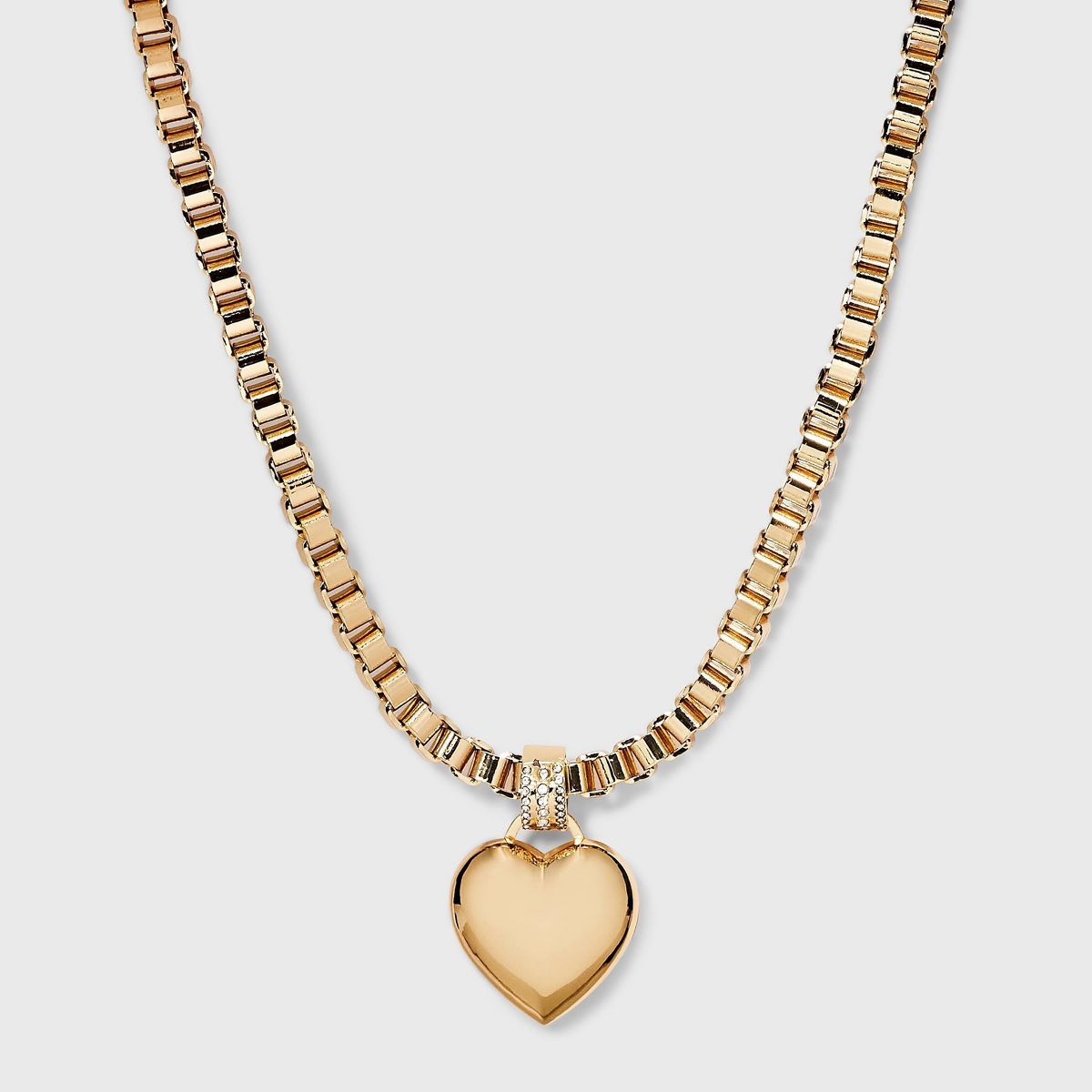 SUGARFIX by BaubleBar Puffy Heart Pendant Necklace - Gold | Target