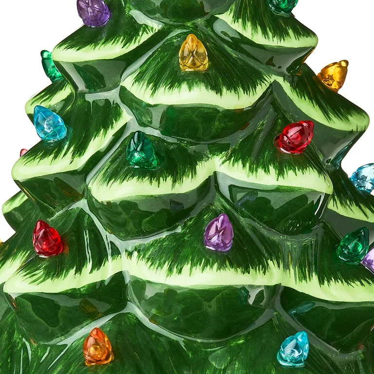 Mr. Christmas Decorative 8-inch Nostalgic Green Ceramic Tree | Walmart (US)