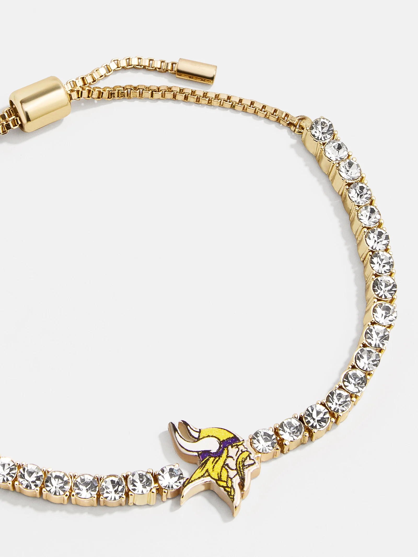 Minnesota Vikings NFL Gold Tennis Bracelet - Minnesota Vikings | BaubleBar (US)