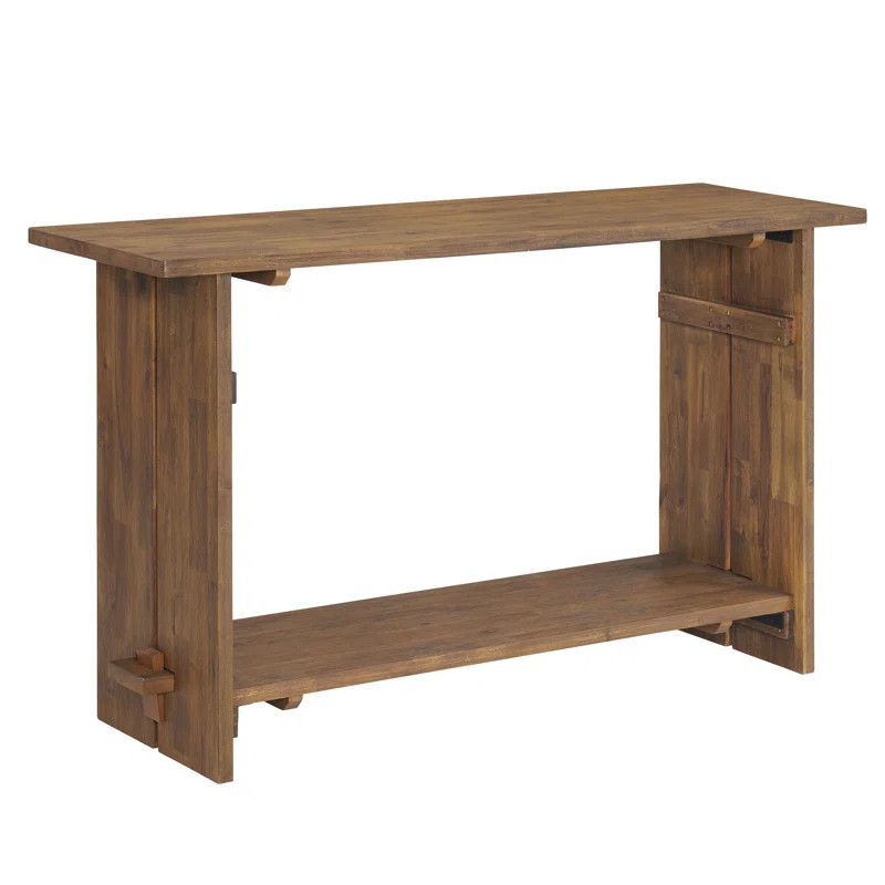 Alaterre Bethel 52" Wide Industrial Rustic Farmhouse Solid Wood Console with 1 Shelf & Reviews | ... | Wayfair North America