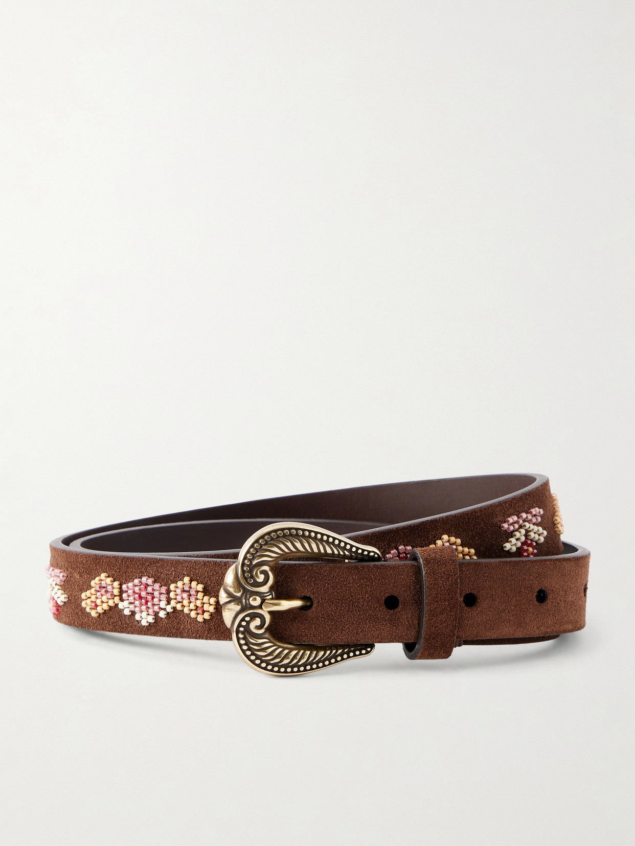 Etro - Beaded Suede Belt - Brown | NET-A-PORTER (US)