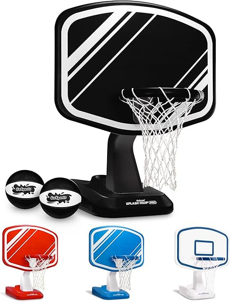 GoSports Splash Hoop Swimming Pool Basketball Game, Includes Poolside Water Basketball Hoop, 2 Ba... | Amazon (US)