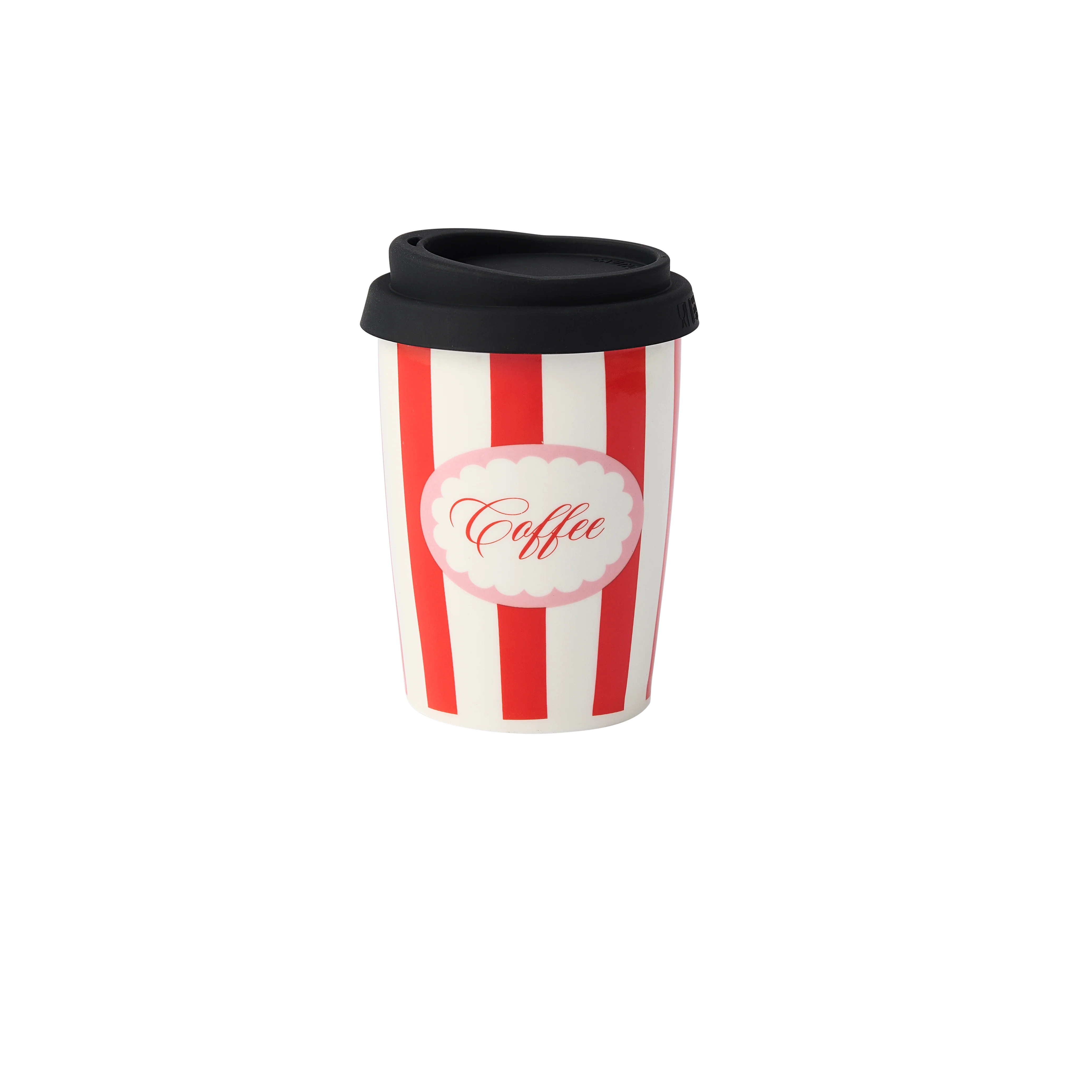 Red Stripe Travel Coffee Cup | In The Roundhouse