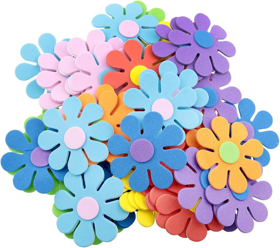 Foam Stickers Flower Wall Stickers Flower Stickers EVA Wall Stickers Decorative Foam Crafts for K... | Amazon (US)