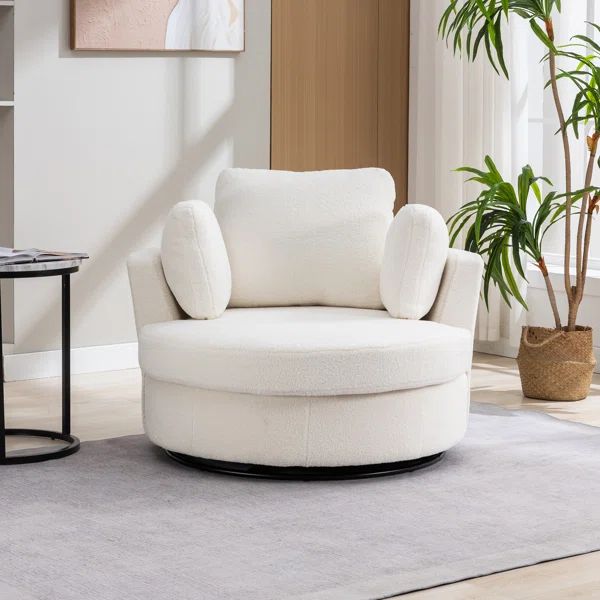 Dahlonega Upholstered Swivel Barrel Chair | Wayfair North America