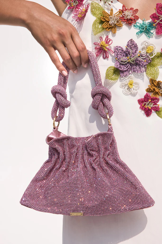 BARA MINI RHINESTONE SHOULDER BAG - SHELL PINK | Cult Gaia - US