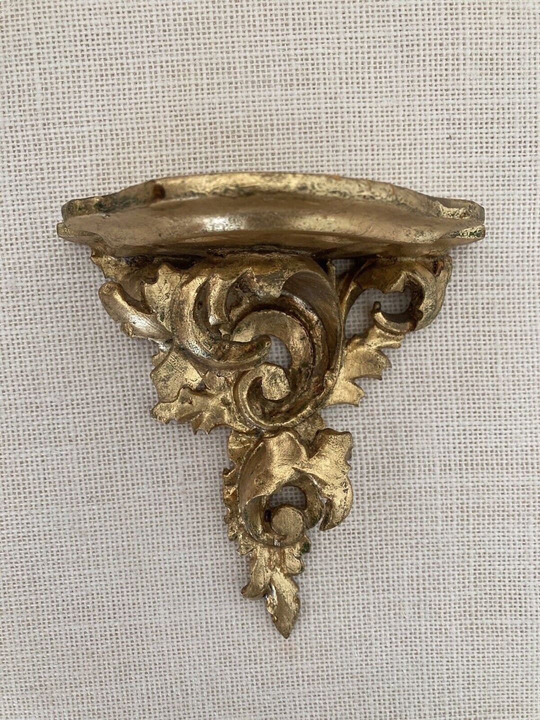 Vintage Italian Florentine Rococo Gilt Wood Wall Bracket or Shelf Acanthus 6 3/4 - Etsy | Etsy (US)