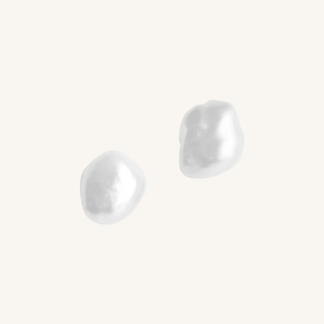 Keshi Pearl Studs - Stone of Potential | Francesca Jewellery