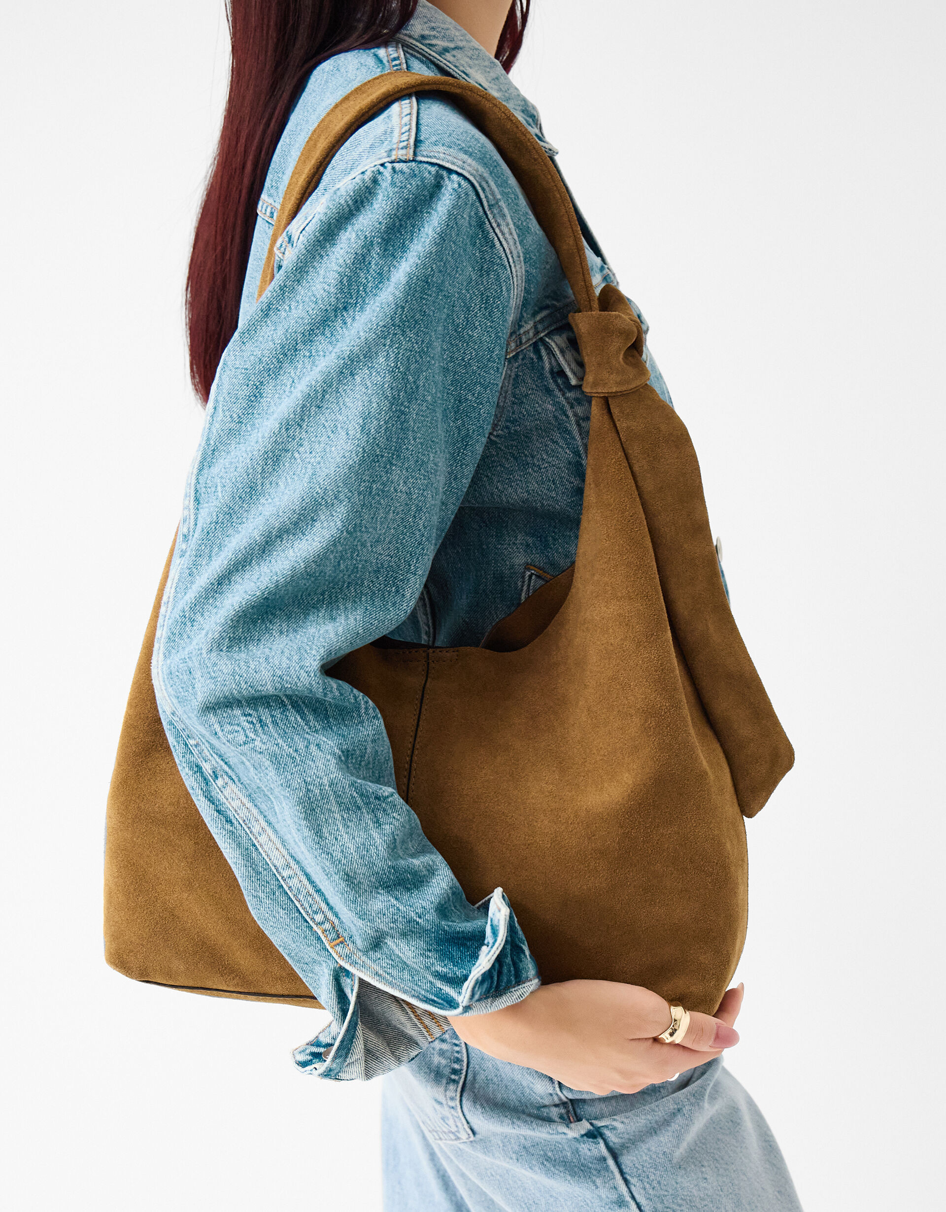 Slouchy Knot Suede Shoulder Bag | Accessorize (Global)