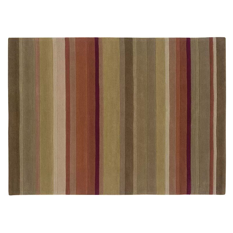 Linon Trio Collection Striped Rug, Green, 5X7 | Kohl's