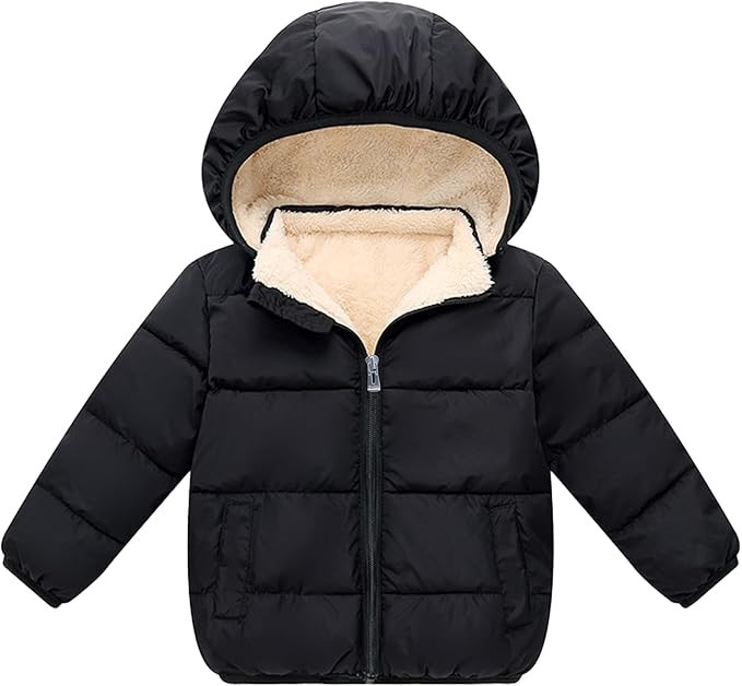 Baby Boys Thicken Winter Coat Toddler Girls Fleece Warm Hooded Jacket Clothes | Amazon (US)