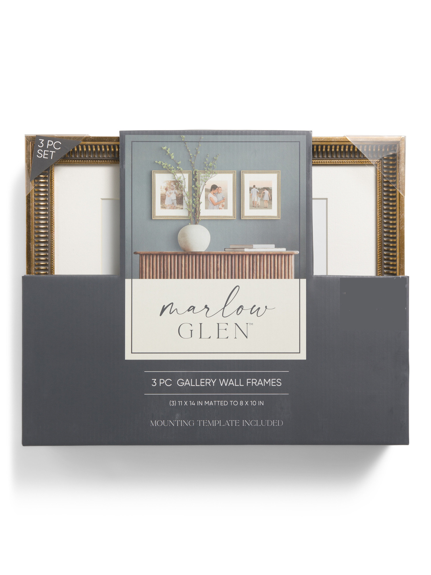 3pk 11x14 Matted To 8x10 Metallic Brass Wall Frames Set | Marshalls