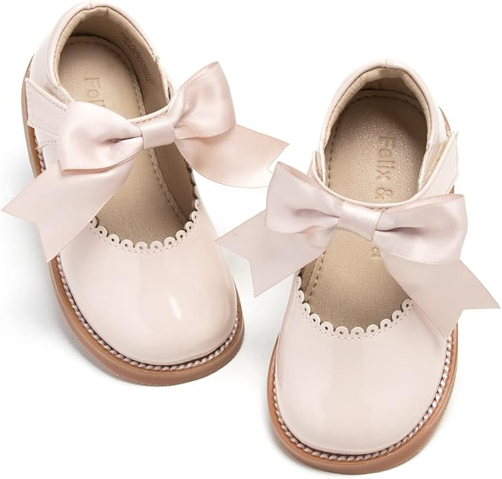 Felix & Flora Toddler Little Girl Mary Jane Dress Shoes - Ballet Flats for Girl Party School Shoe... | Amazon (US)