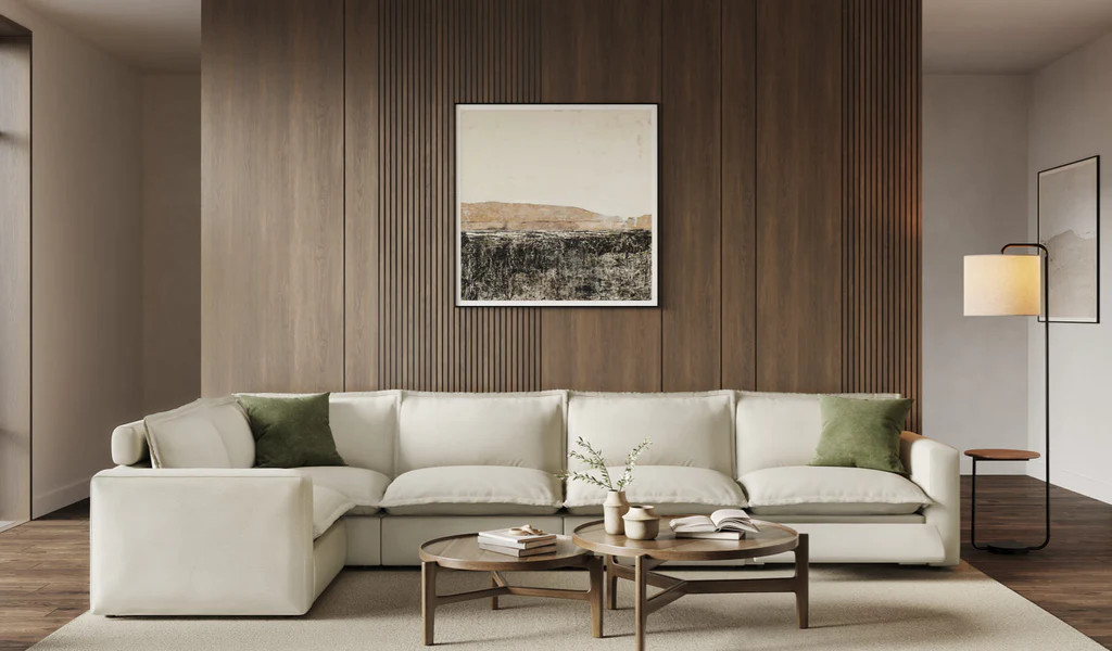 Coconut Mini L-Shaped Luxe Sectional | Homebody