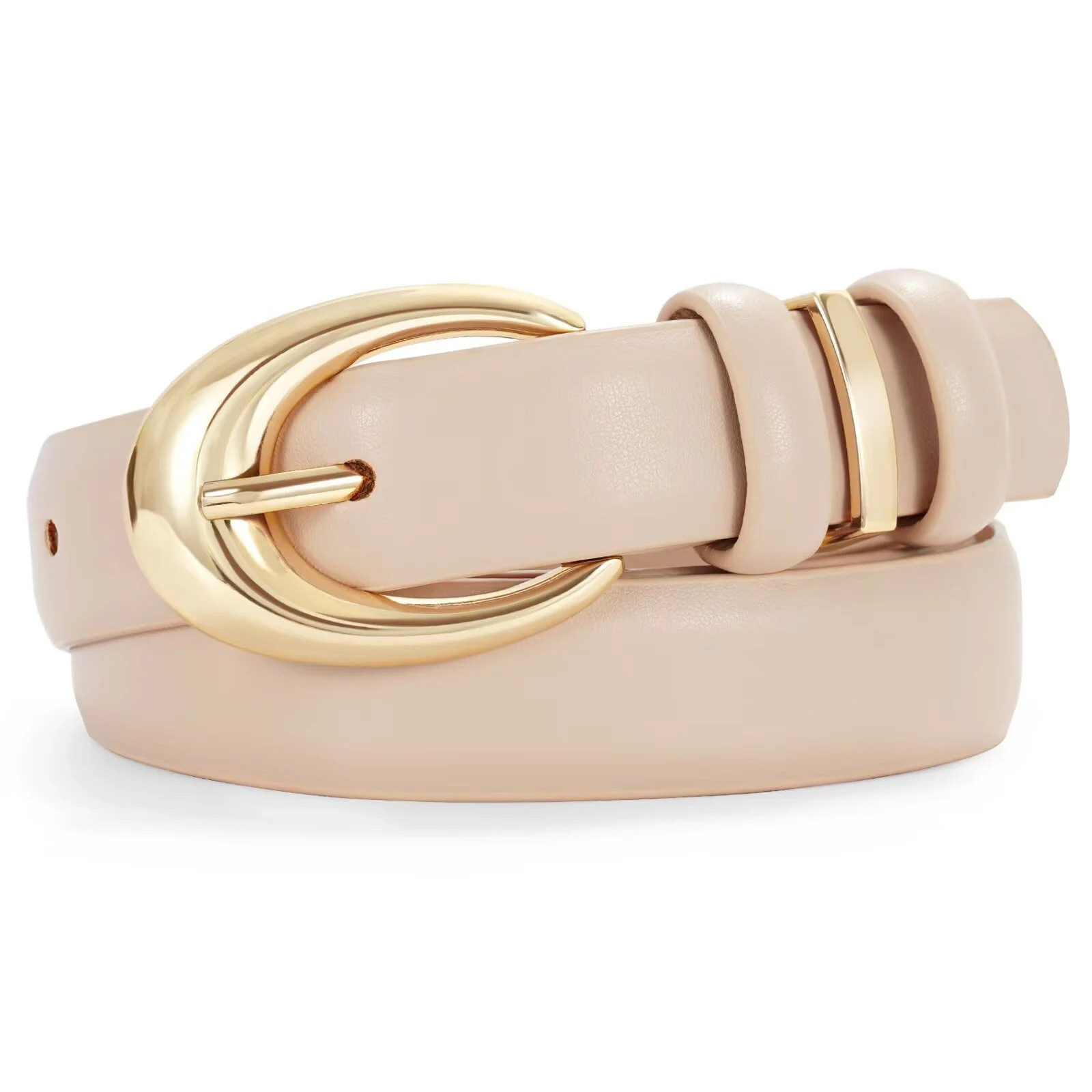 JASGOOD Women Leather Belt for Jeans Pants Fashion Ladies Skinny Dress belt with Gold Buckle | Walmart (US)