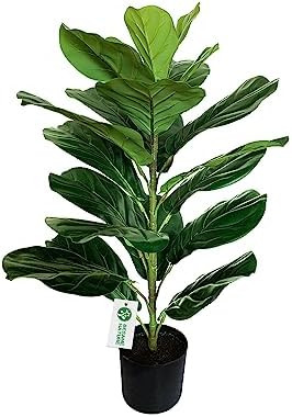 BESAMENATURE 30" Little Artificial Fiddle Leaf Fig Tree/Faux Ficus Lyrata for Home Office Decorat... | Amazon (US)