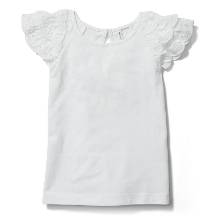 Tiered Eyelet Sleeve Top | Janie and Jack