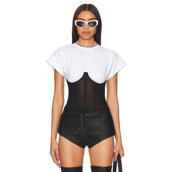 Versace Jeans Couture Corset T-shirt in E003-white | Poshmark