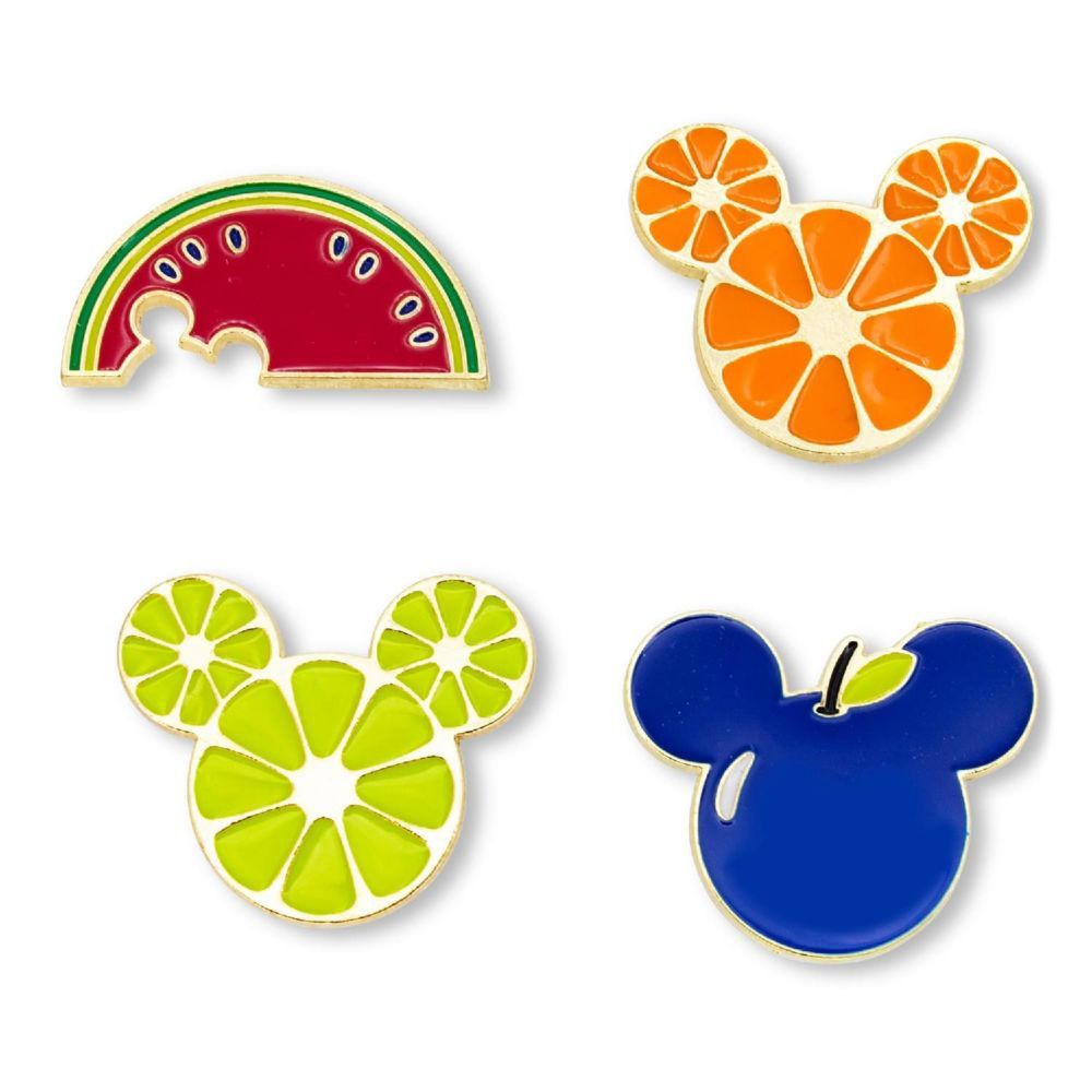 Disney Mickey Mouse Fresh Fruit 4-Piece Enamel Pin Set | Oriental Trading Company