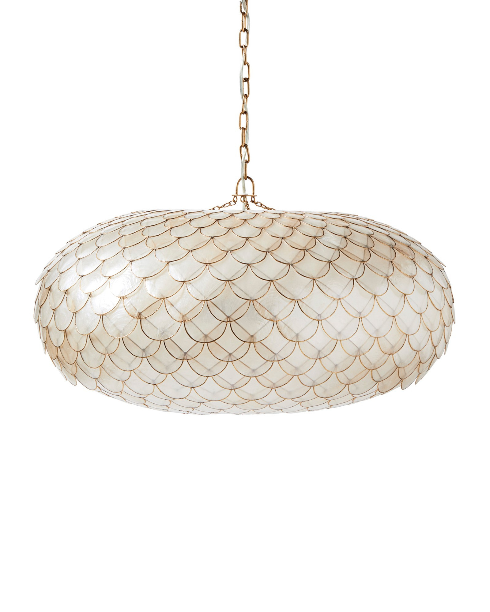 Capiz Scalloped Chandelier | Serena and Lily