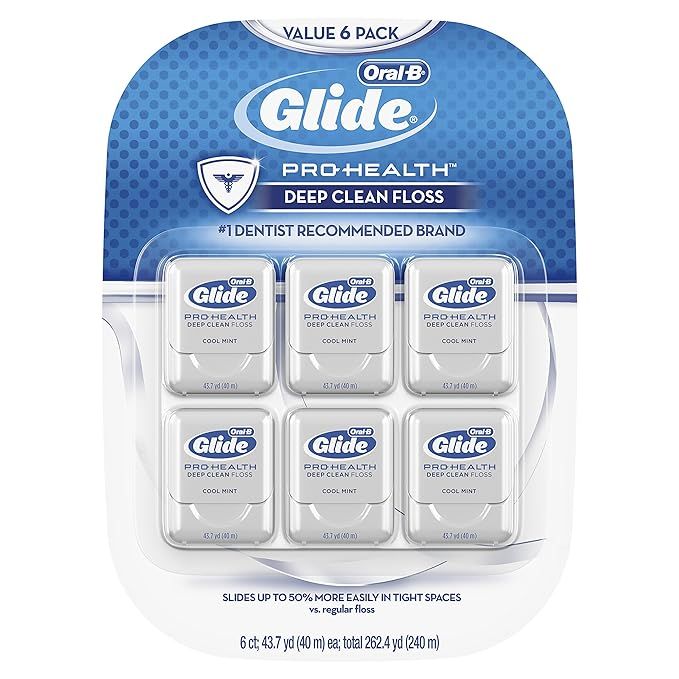 Glide Oral-B Pro-Health Deep Clean Floss, Mint, Pack of 6 | Amazon (US)